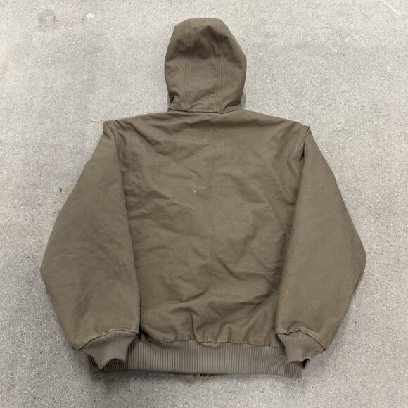 Carhartt Quilted Full Zip Hooded Canvas Coat Men Sz XL - Picture 7 of 8